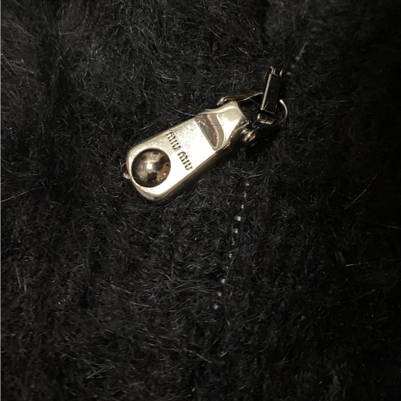 Miu Miu Angora Zip Up Cardigan - Picture 2 of 5